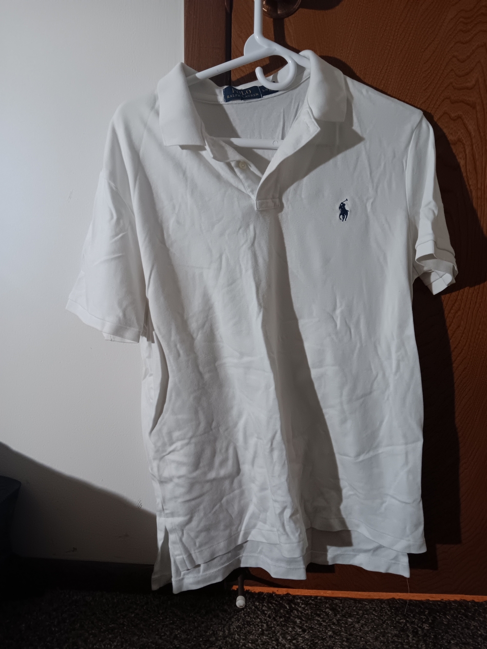 Ralph Lauren White Polo with Navy Pony Logo